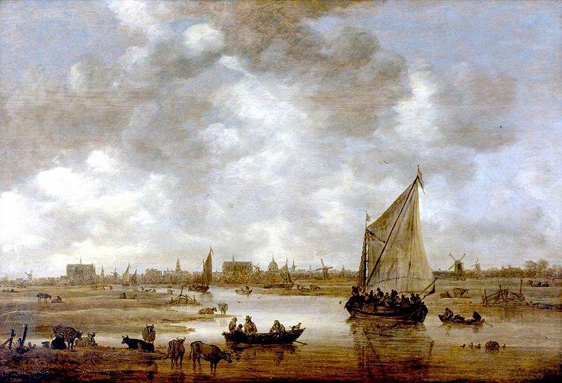 Jan van  Goyen View of Leiden from the Northeast oil painting image